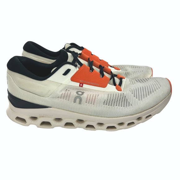 On Cloudstratus Gorpcore Running Shoes Size 11 Techwear Athleisure White Orange